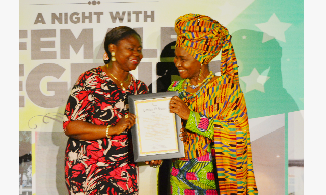  Asabea Cropper(right) being presented with her award